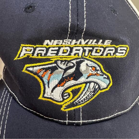 💥Nashville Predators hockey hat cap unisex one size adjustable Velcro go preds - Picture 2 of 5